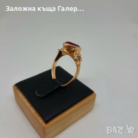 Винтидж златен пръстен – съветско злато, 583, 6,25г, снимка 4 - Пръстени - 54215978