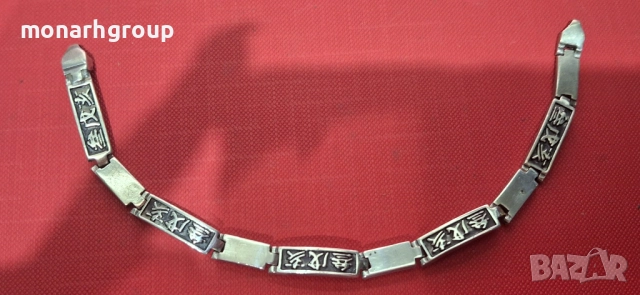 Сребърна гривна /без закопчалка/, снимка 6 - Гривни - 52656468