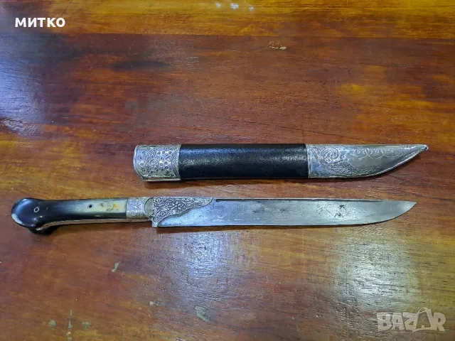 сребърен османски отомански балкански нож, снимка 3 - Ножове - 49902210