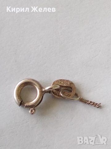 Сребърна карабинка закопчалка 33152, снимка 4 - Колиета, медальони, синджири - 52243687