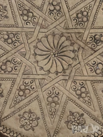 Стар месингов поднос. , снимка 6 - Антикварни и старинни предмети - 50518700