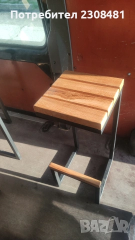 бар столове от масив и желязо , снимка 9 - Столове - 53535024