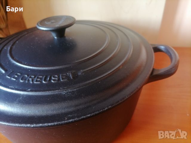 Le Creuset френска чугунена тенджера с капак , снимка 3 - Съдове за готвене - 43096492