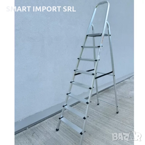 Алуминиева сгъваема стълба KMH0108, 8 стъпала, снимка 2 - Железария - 52006174