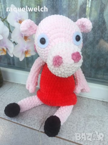 Ръчно Изплетено Прасенце "Pepa Pig" Амигуруми, снимка 1 - Плюшени играчки - 46344722