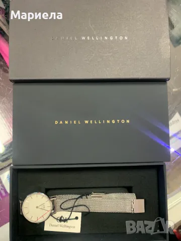 Часовник Daniel Wellington Mesh с аналогов бял циферблат-Dw00100305, снимка 3 - Дамски - 47060819