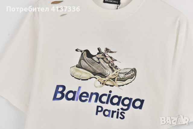 BALENCIAGA тениска,t shirt balenciaga,2024 нови модели, снимка 8 - Тениски - 46385810