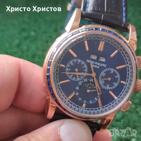 Мъжки луксозен часовник PATEK PHILIPPE Grand Complications Perpetual Calendar Moonphase Chronograph, снимка 1 - Мъжки - 46862276