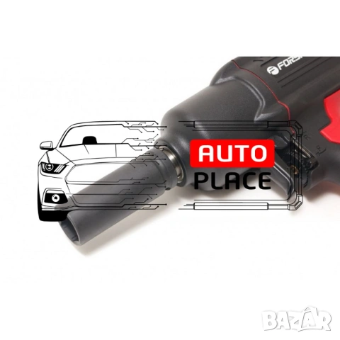 Пневматичен гайковерт с къс шпиндел 1450 Nм 1/2″ с вложки и куфар Forsage, снимка 8 - Други инструменти - 54048529