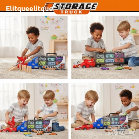 Камион за съхранение - автовоз с колички STORAGE TRUCK, снимка 2 - Коли, камиони, мотори, писти - 52166825