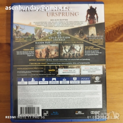 Произходът на Assassin's Creed за PS4, снимка 2 - Аксесоари - 52945809