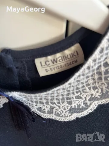 Рокля с дантелена якичка LC Waikiki 128/134 номер, снимка 2 - Детски рокли и поли - 49848541