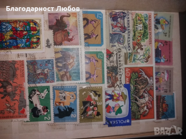 Античен класьор с няколко колекции стари марки, снимка 10 - Филателия - 52427543