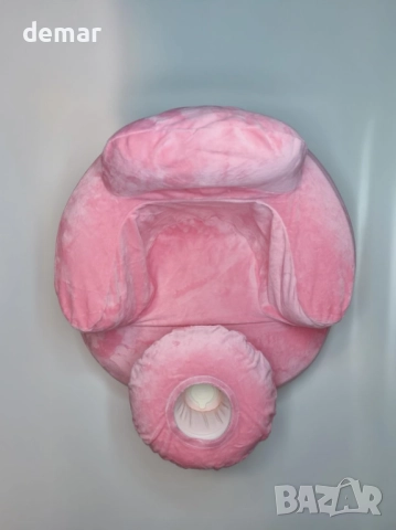 Надуваем бебешки диван с плюшен калъф за бебета 4-24 месеца, снимка 7 - Други - 52075107