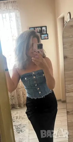 Дънково бюстие, снимка 5 - Корсети, бюстиета, топове - 49870609