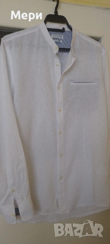 Мъжка ленена риза, снимка 12 - Ризи - 53887959