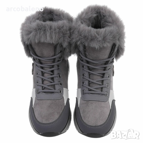 Дамски зимни боти до глезена с връзки, 5цвята , снимка 18 - Дамски боти - 51879543