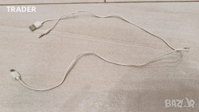 Кабел USB A мъжки - Micro USB мъжки , микро USB към USB и аудио жак, снимка 4 - Други - 39823407