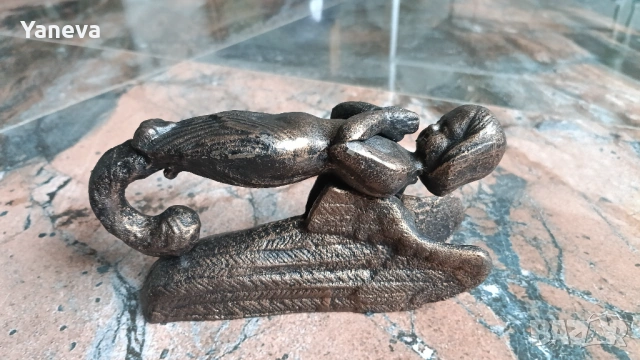 Vintage, метално чукало за врата , във формата на ангел пазител. , снимка 2 - Декорация за дома - 53890769