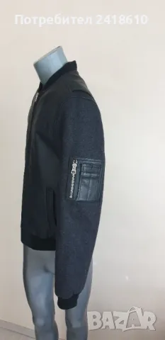These Glory Days Leather / Wool Bomber Mens Size  L  ОРИГИНАЛ! Ест. кожа! Мъжко Яке
