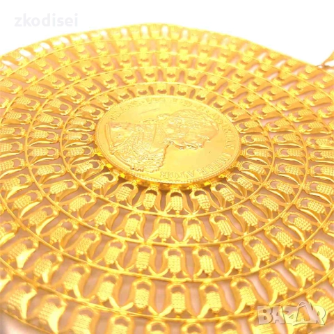 Златен медальон 29,98гр. 14кр. проба:585 модел:19028-1, снимка 2 - Колиета, медальони, синджири - 52635942