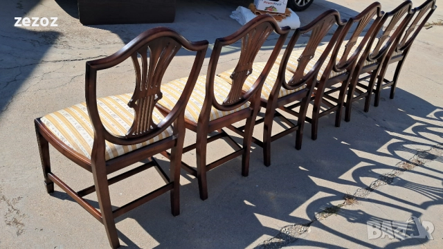 Столове трапезни масив махагон №023, снимка 9 - Столове - 52750380