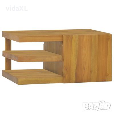 vidaXL Стенен шкаф за баня, 60x45x30 см, тиково дърво масив（SKU:338255