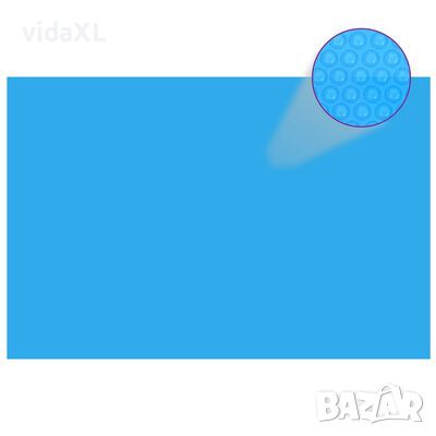 vidaXL Правоъгълно покривало за басейн, 600x400 см, PE, синьо