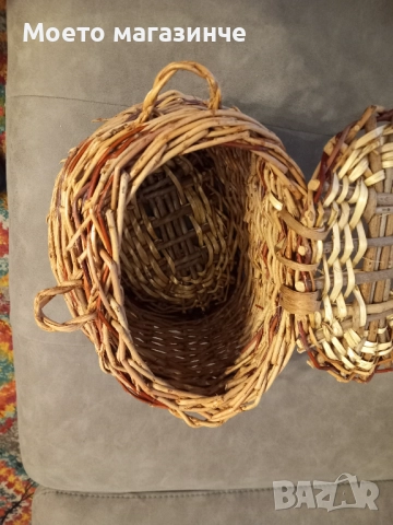 Нова ръчно плетена кошница от ракита, снимка 3 - Декорация за дома - 51842672