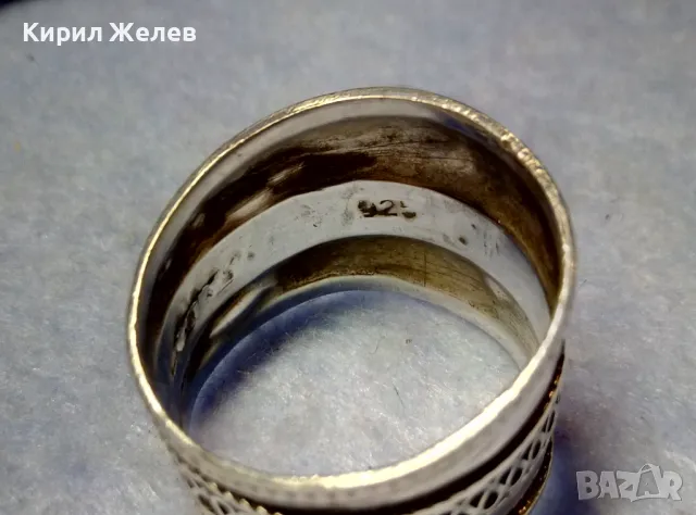 ПРЕКРАСЕН РЕТРО АЛТ СТИЛ СРЕБЪРЕН ПРЪСТЕН СРЕБРО 925 ВЕЛИКОЛЕПНА РЪЧНА ИЗРАБОТКА 50202, снимка 6 - Пръстени - 50354742