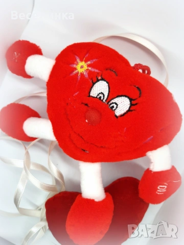Плюшено сърце за Свети Валентин-005, снимка 2 - Романтични подаръци - 53035966