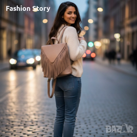 Дамска раница от еко к. с ресни – бохо стил, удобство и обем (3а и удобство за всяка кухня (6 части), снимка 7 - Чанти - 52459078