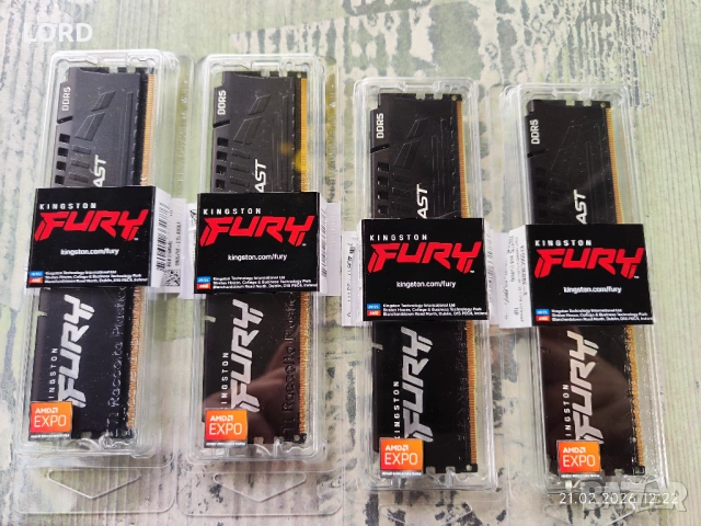 Рам памет 16GB DDR5 5600 CL36 Kingston Fury Beast , снимка 4 - RAM памет - 53571228