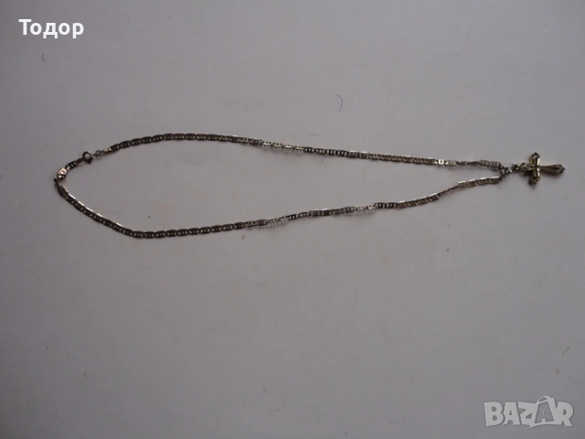 Позлатено колие верижка с кръст 750 C@G, снимка 2 - Колиета, медальони, синджири - 53062924