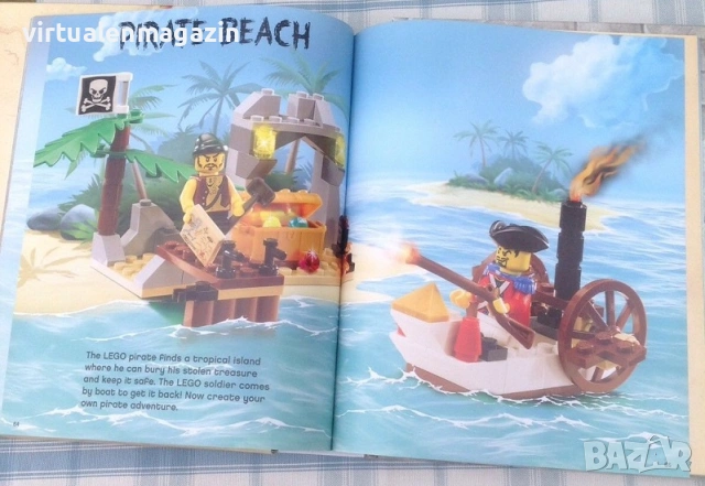 LEGO 2 в 1 - Castle & Pirates - Лего замък и пирати с формата на книга, снимка 3 - Колекции - 53207693