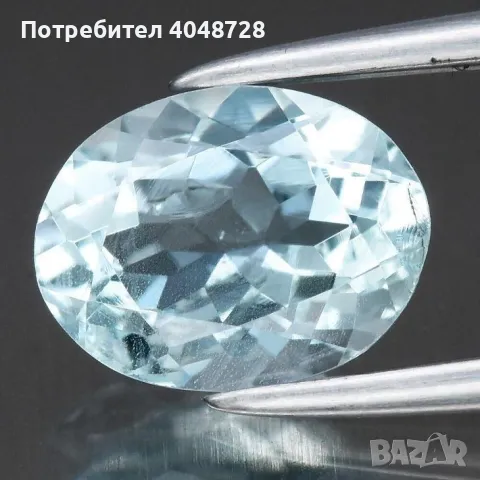 Естествен инвестиционен Аквамарин 1.11ct.- Бразилия, снимка 1 - Други - 48992713