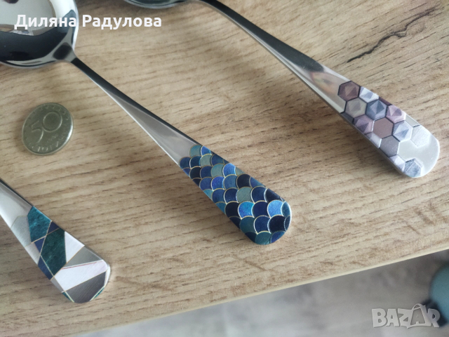 3 бр. метални декоративни лъжици, снимка 12 - Декорация за дома - 53426164