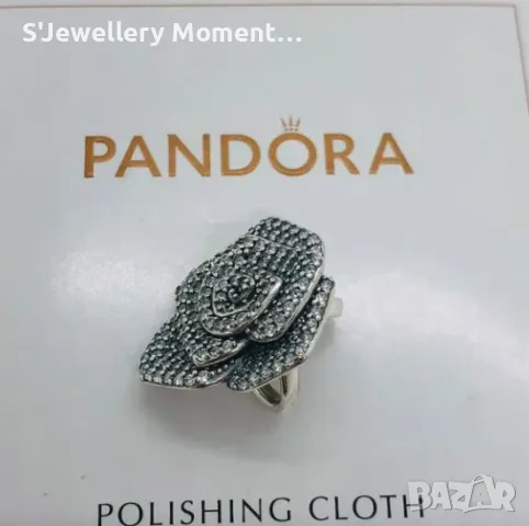 Pandora Sparkling Rose in Bloom Oversized Charm, снимка 4 - Гривни - 50389136