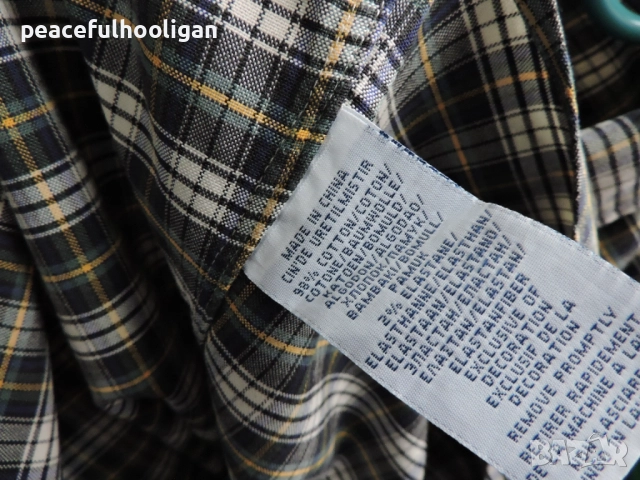 Polo Ralph Lauren Mens Strech Oxford Checked Long Sleeve Shirt Size XXL Slim Fit, снимка 11 - Ризи - 52949355