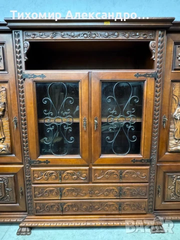 Уникален шкаф - витрина от дъбов масив, снимка 7 - Шкафове - 50625199