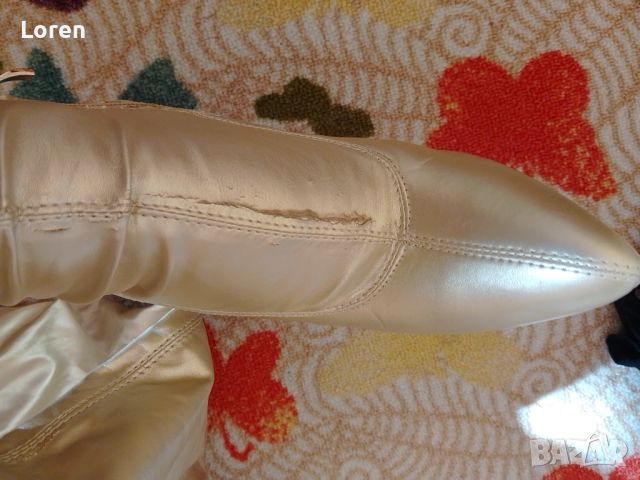 Ново!Подарявам дълги чизми ботуши в златист цвят или за фетиш, снимка 15 - Дамски ботуши - 45116077
