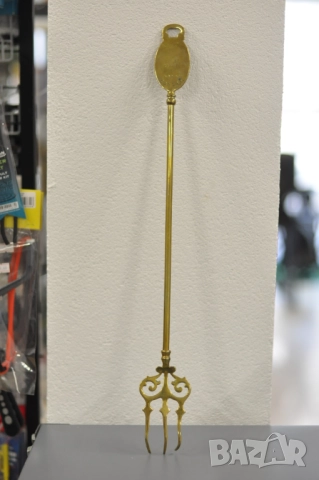 Стар меснгов тризъбец за камина, украса - Mrs Bardell, снимка 2 - Декорация за дома - 52857156