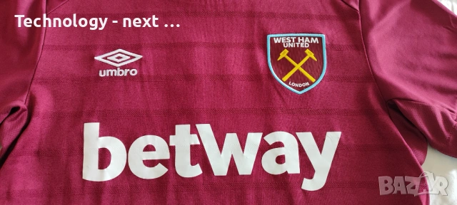 Оригинална футболна тениска Уест Хям Юнайтед за сезон 2023/2024, снимка 2 - Футбол - 53703319