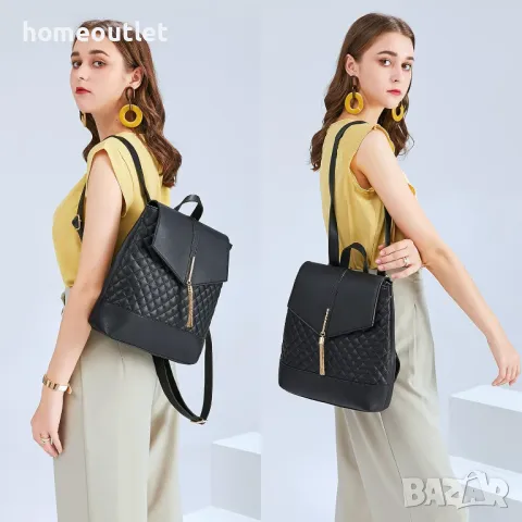 ПРОМОЦИЯ Дамска раница от изкуствена кожа в черно UNISOUL, снимка 6 - Чанти - 49300964