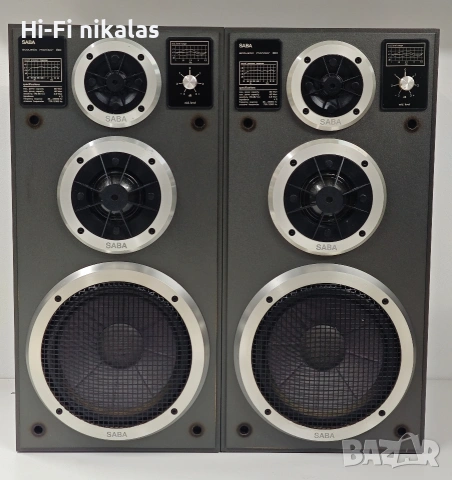 ретро Hi-Fi стерео тонколони SABA acoustic monitor 80