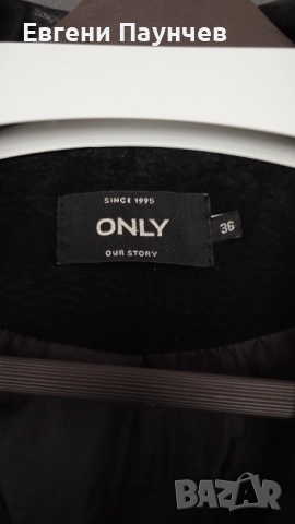 Only естествена кожа размер S дамско черно кожено яке в байкър стил, снимка 3 - Якета - 51991891