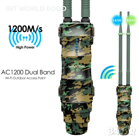 WAVLINK AC1200 двулентов външен рутер Wi-Fi удължител с активен/пасивен PoE, снимка 3 - Рутери - 50322983