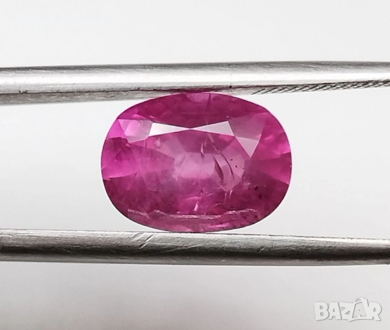 Красив ярко-розов сапфир 2,60 карата с отличен цвят и блясък! Сертификат!, снимка 5 - Други - 54153620