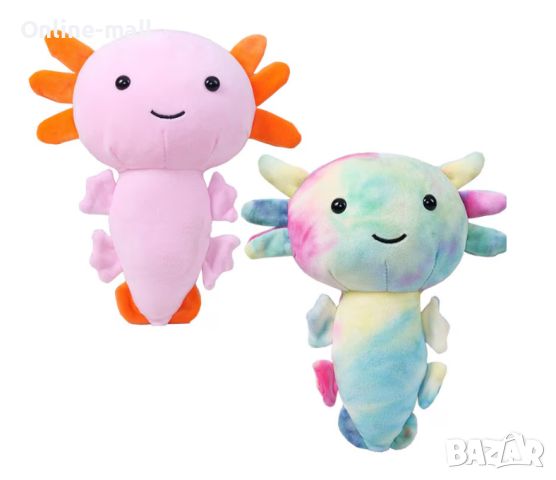 Плюшена играчка Аксолотъл Axolotl, 30cm, снимка 4 - Плюшени играчки - 46727973