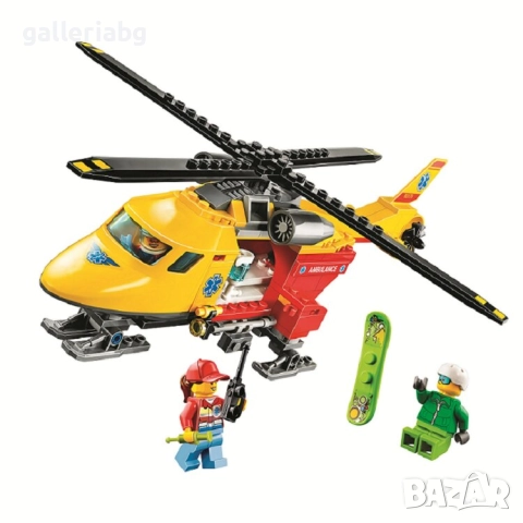 🚁 Конструктор BELA Cities Rescue Helicopter – Планинска спасителна мисия (208 части) 🏔️, снимка 2 - Конструктори - 52087400